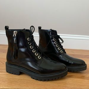Never worn: Kendal + Kylie patent leather boots
